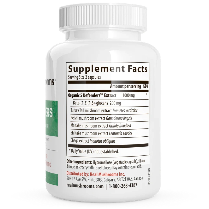 5 Defenders Organic Mushroom Blend Capsules