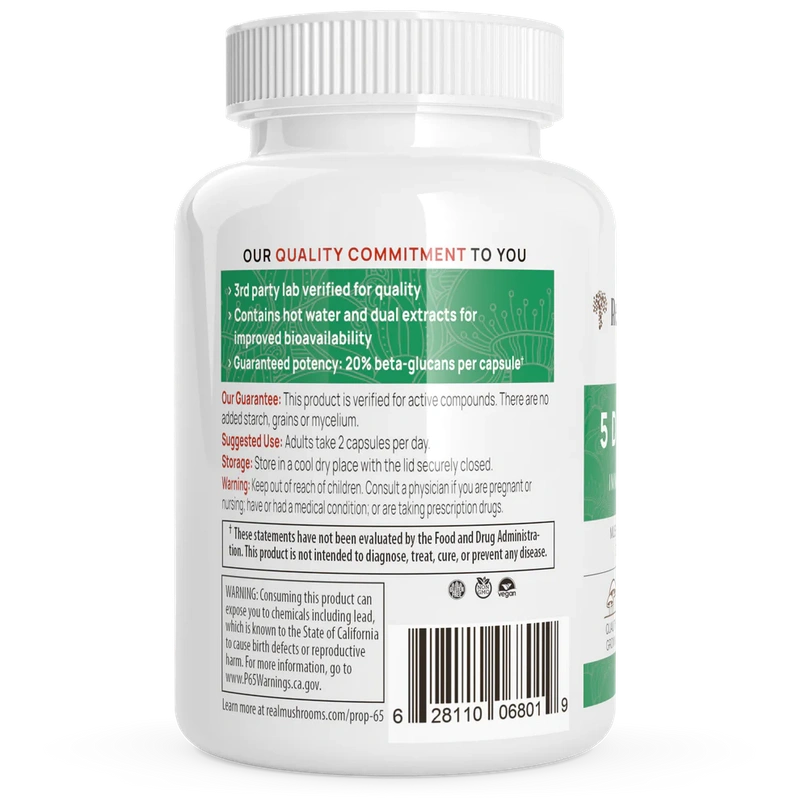5 Defenders Organic Mushroom Blend Capsules