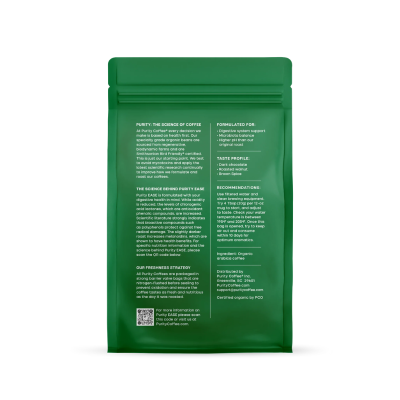 EASE: DARK ROAST WHOLE BEAN COFFEE 12oz