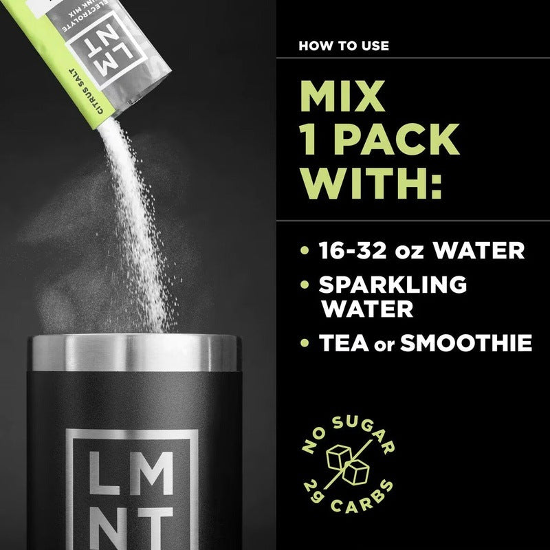 LMNT Zero-Sugar Electrolytes Citrus Salt (30 Stick Pack)