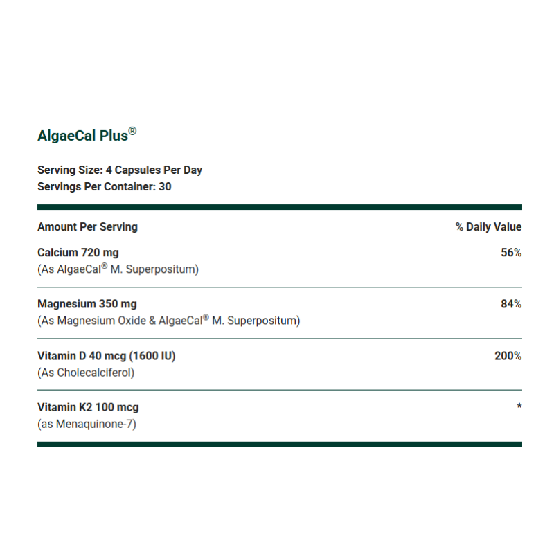 AlgaeCal Plus 120 Capsules – Peak Health Institute