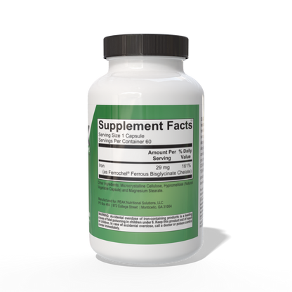 PEAK Iron60CT Supplement Facts