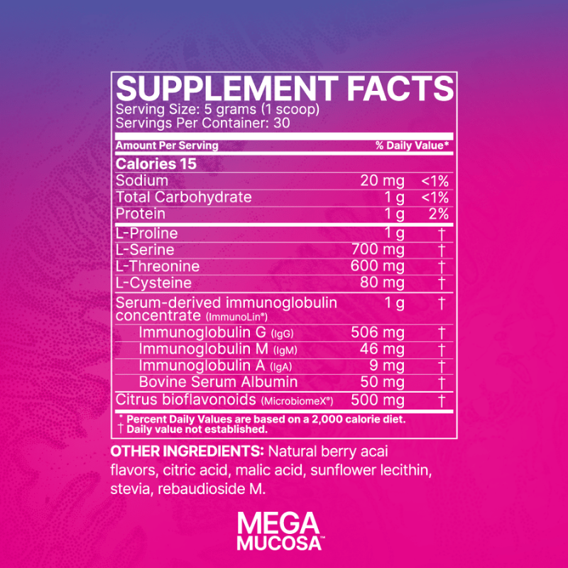 Mega Mucosa Powder Berry Acai 5.5oz