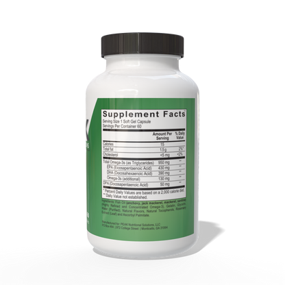 PEAK Omega Supplement Facts