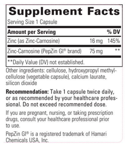 Zinc-Carnosine 60 Capsules